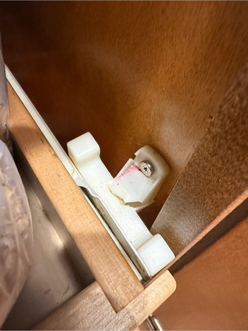 White Drawer Slide Guide for Home Storage & Organization